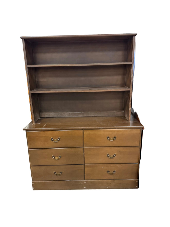 Chocolate Brown Hutch and Dresser Set