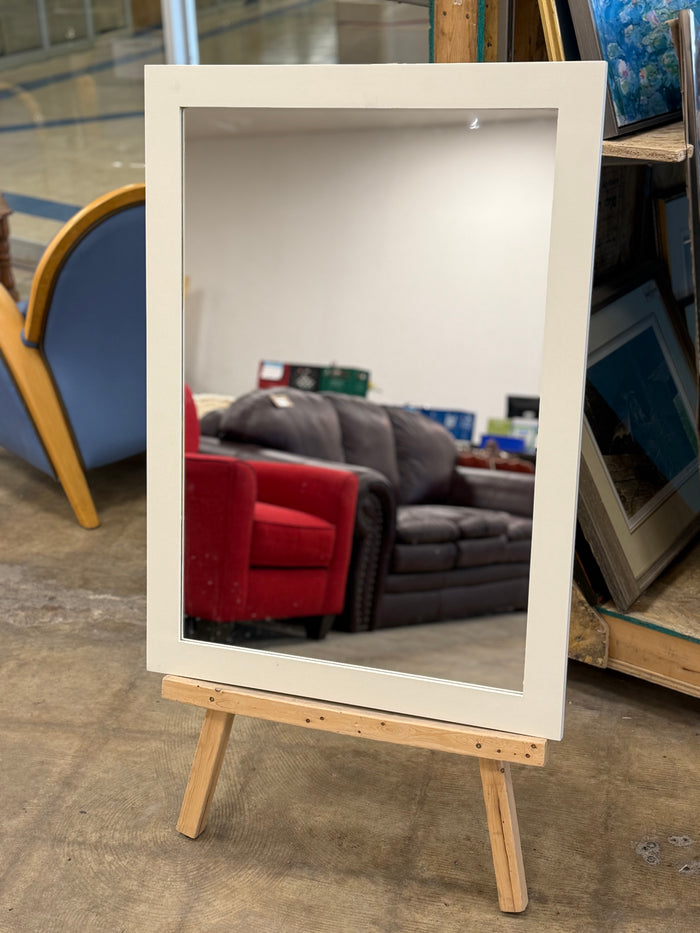 White Framed Mirror
