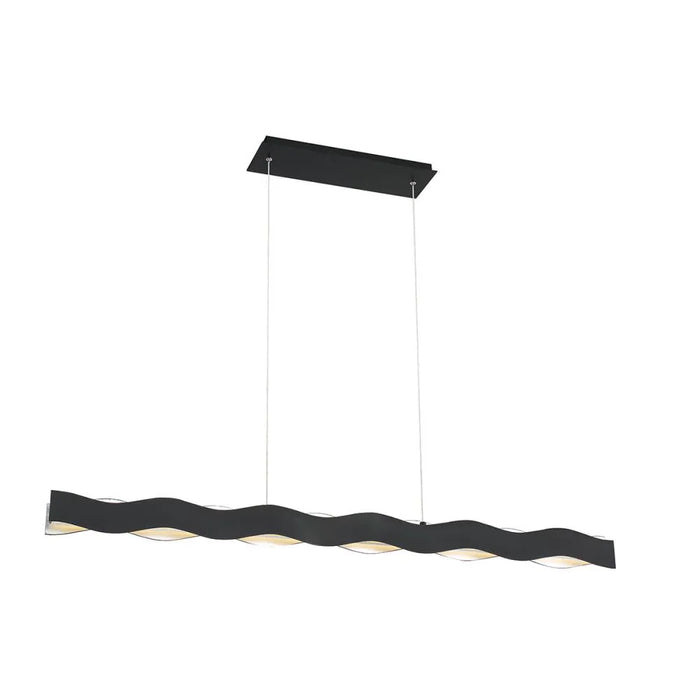 Eurofase Ripple Large LED Linear Chandelier in Black