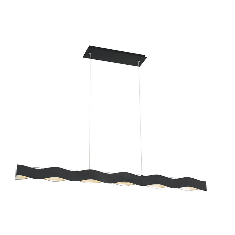 Eurofase Ripple Large LED Linear Chandelier in Black