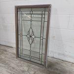 24" x 36" Decorative Privacy Glass Insert With Lead/Brass