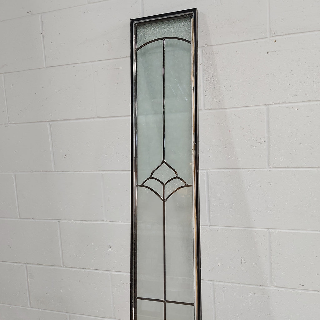 9" x 77" Decorative Glass Insert With Brass/Lead