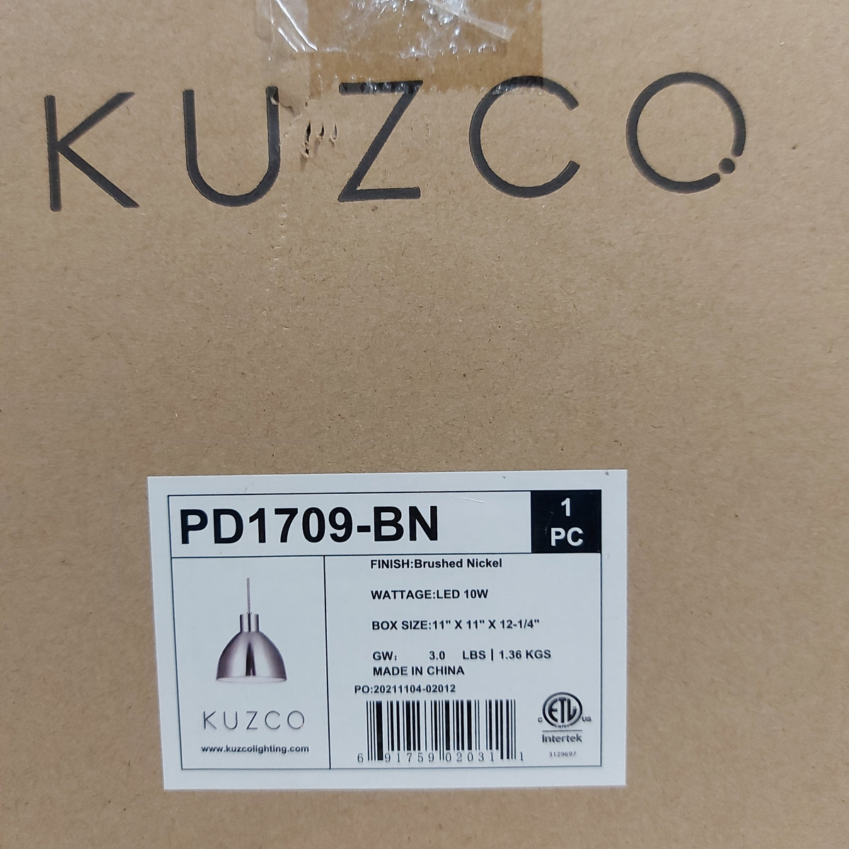 KUZCO Pendant Light Fixture