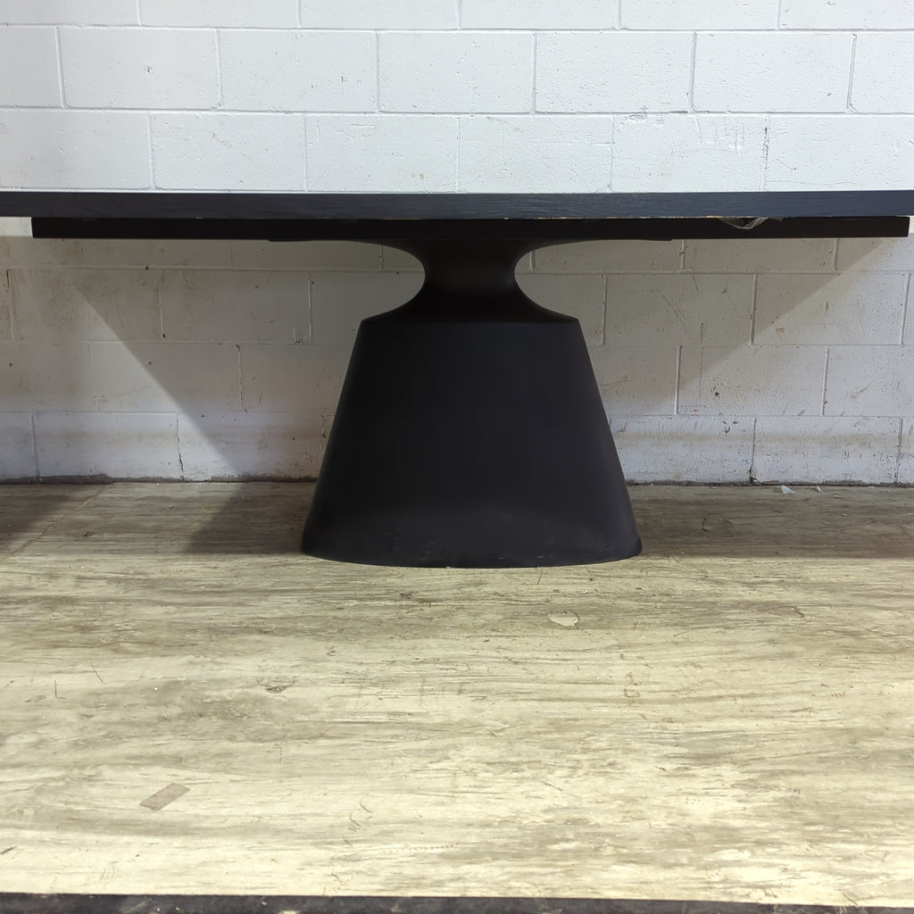 95" x 40" Black Dining Table w/ Anvil Style Base