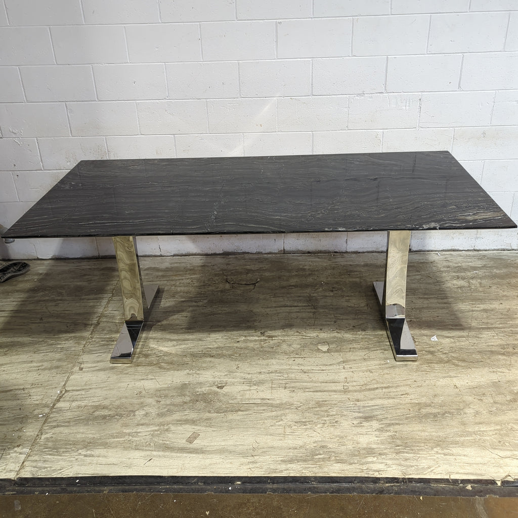 79" x 39.5" Marble Top Dining Table