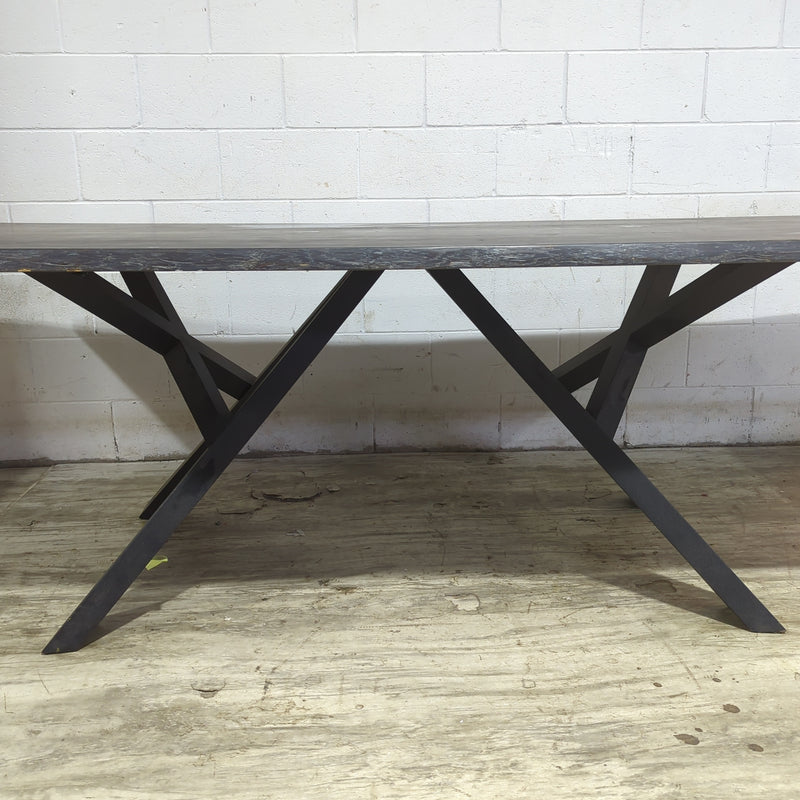 96" x 40" Charcoal Grey Dining Table