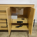 60"W 2-Sink Honey Maple Vanity w/ Marble Top