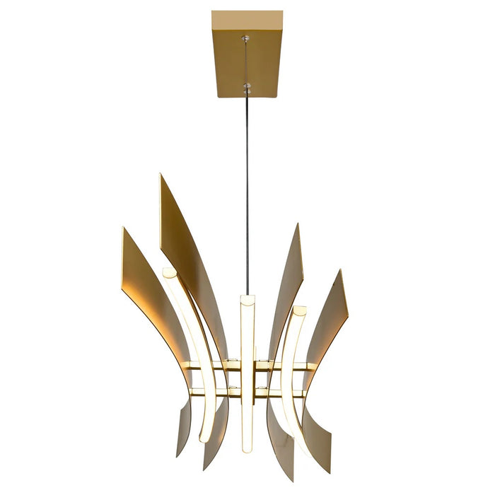 Candora 50-inch LED Chandelier in Brass