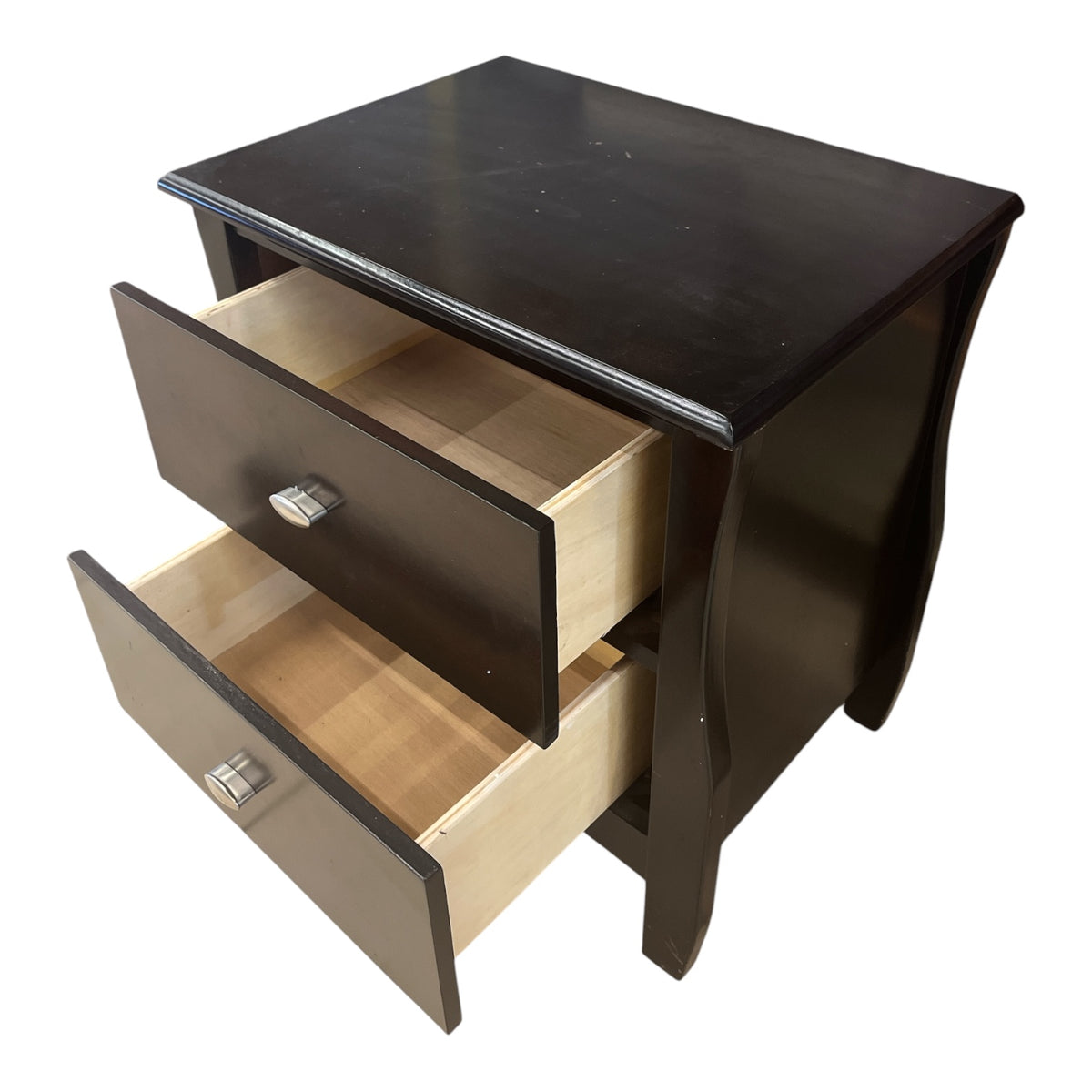 Brown 2-Drawer Nightstand