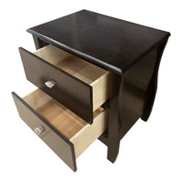 Brown 2-Drawer Nightstand