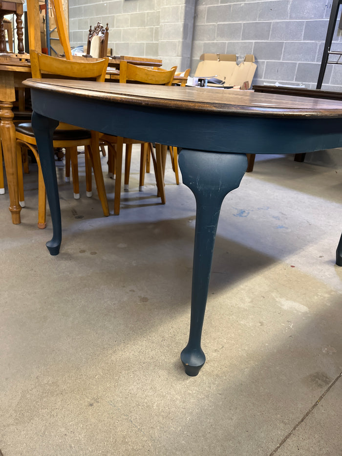 53"W Solid Wood and Painted Dining Table