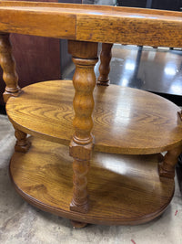 Three-Tiered Light Wood Side Table