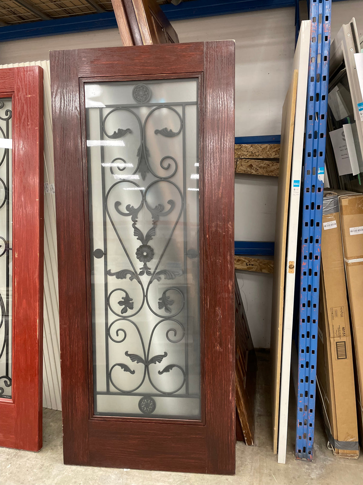 Brown Exterior Door 33.75” x 79”