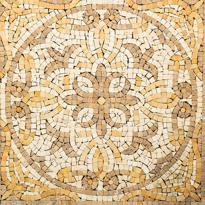 16" x 16" Magistra Mosaic Medallion Tiles