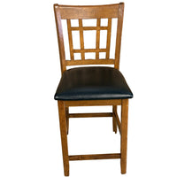 17-Inch Brown Solid Wood High Chair (Set Of 2)