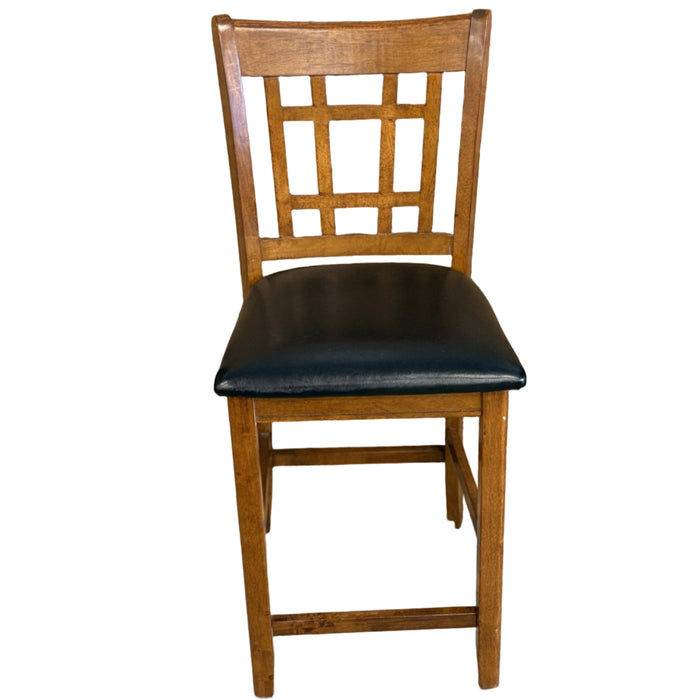17-Inch Brown Solid Wood High Chair (Set Of 2)