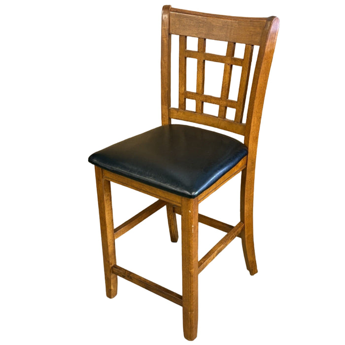 17-Inch Brown Solid Wood High Chair (Set Of 2)