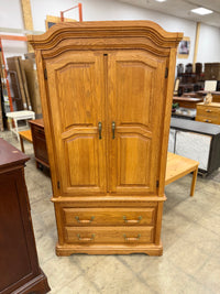 Light Oak Wood Armoire