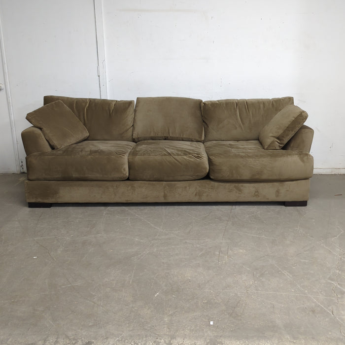 90"W Light Brown Sofa