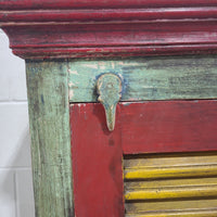 Rustic Colourful Wood Cupboard