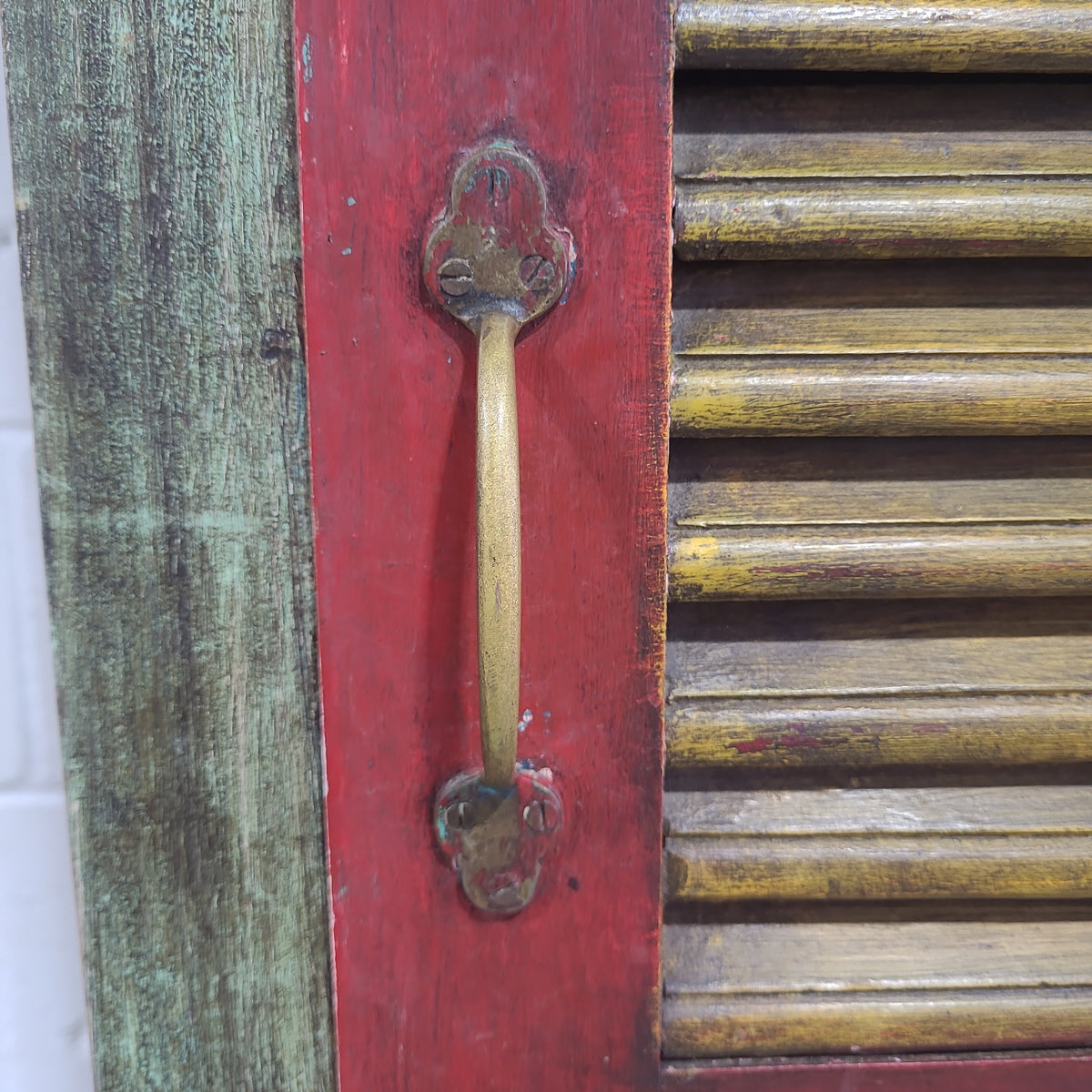 Rustic Colourful Wood Cupboard