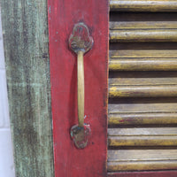 Rustic Colourful Wood Cupboard