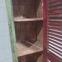 Rustic Colourful Wood Cupboard