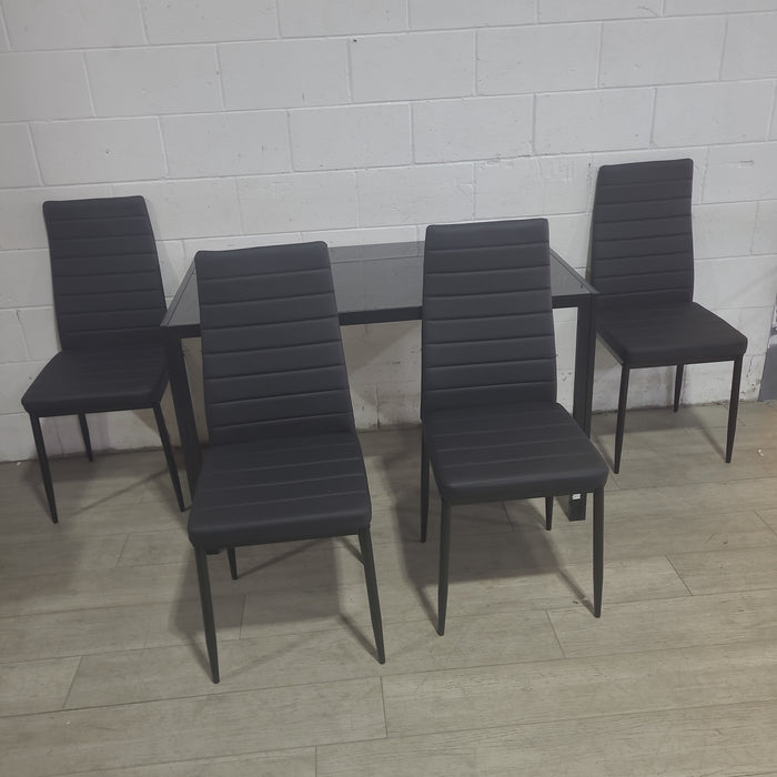 Modern Glass Kitchen Set (W/ 4 Chairs)