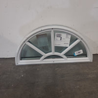 Vinyl Semi-Circular Transom Window Insert - 24" Diameter