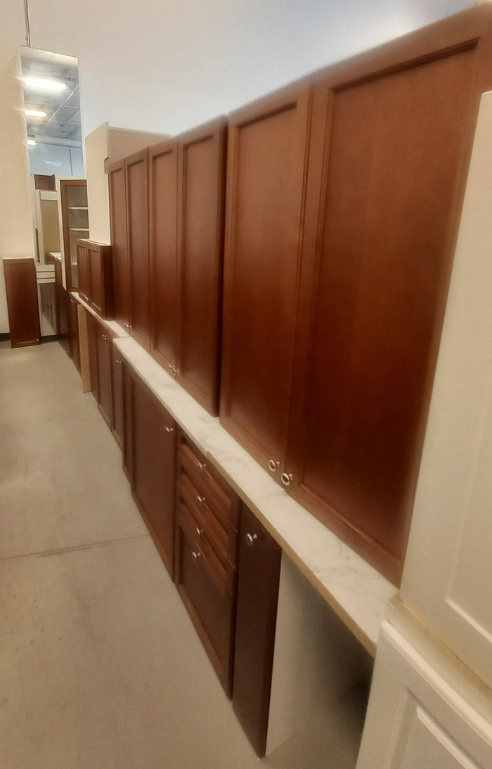 Set of 15 Kitchen Cabinets in Light Brown