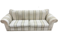 Traditional Beige Striped Sofa