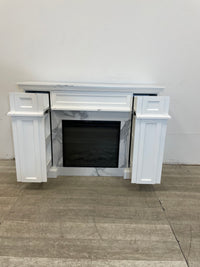 White Electric Fireplace With Mantel