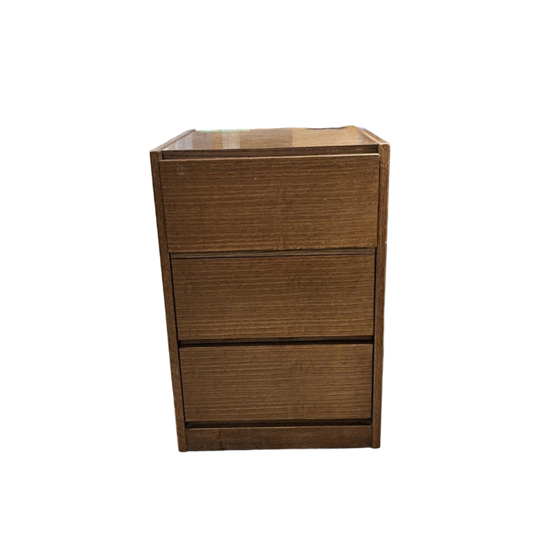 17 Inch Teak 3-Drawer Table