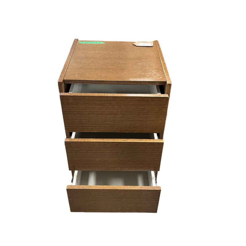 17 Inch Teak 3-Drawer Table