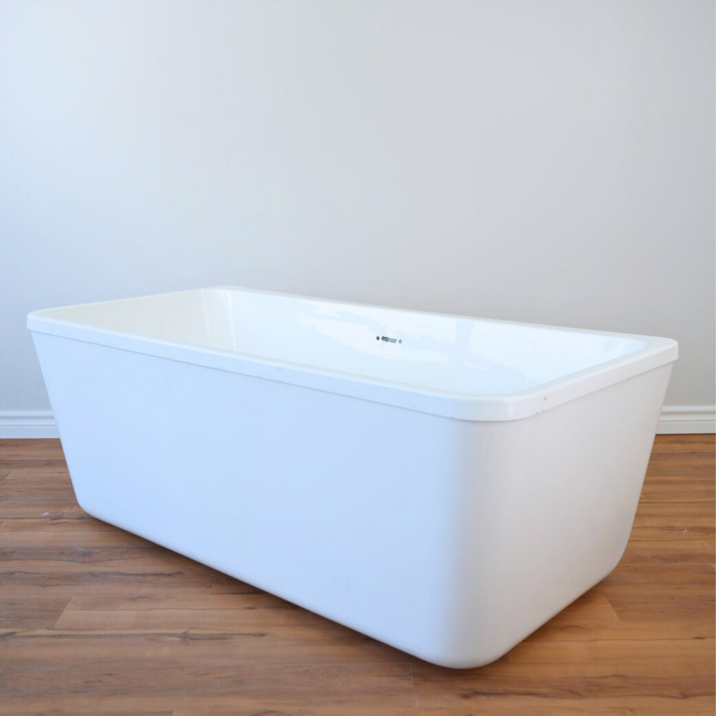 Modern Skirted Freestanding Bathtub White
