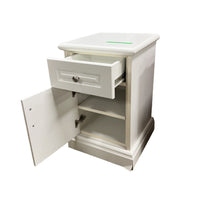 18-Inch White Nightstand