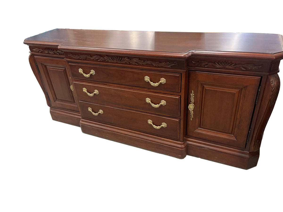 Dark Brown Wood Chest of Drawers