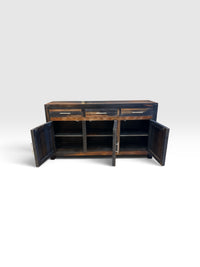 Solid Two Tone Acacia Wood Rustic Sideboard