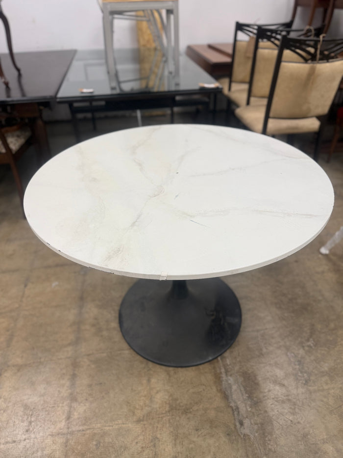 White Circular Modern Styled Table