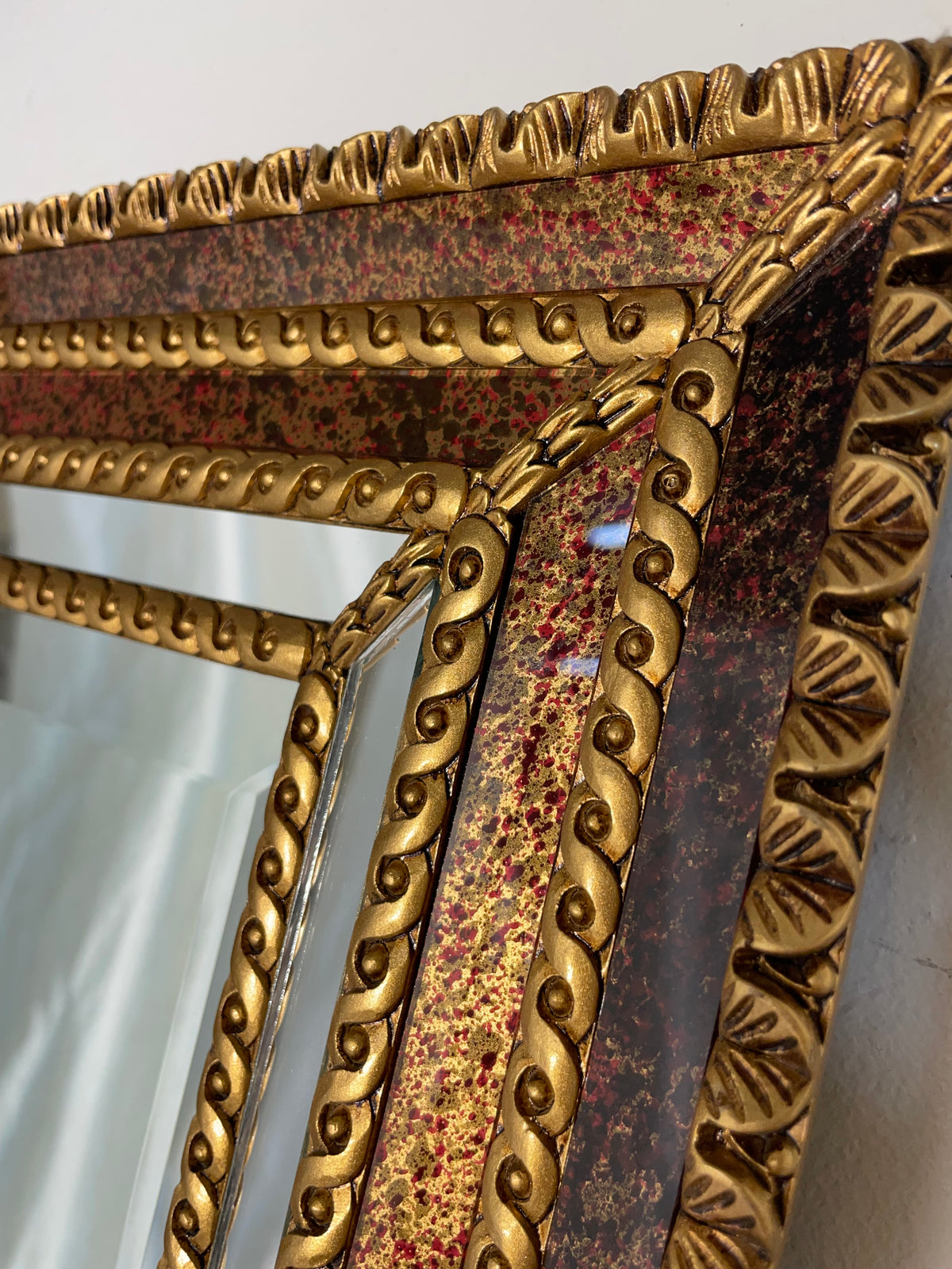 Gold-Toned Carved Framed Mirror
