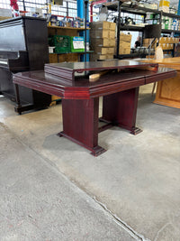 Cherry Red Extendable Dining Table