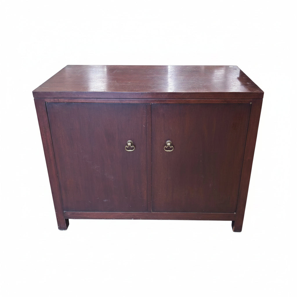 Vintage Dark Wood Accent Cabinet