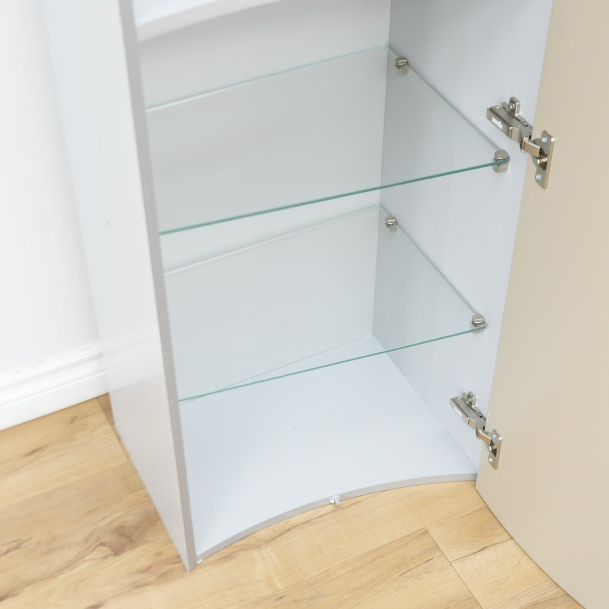 18x63x11-inch Aquos Curved Front 1-Door Cabinet
