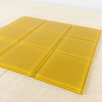 12" x 12" Glass 9-Tile Mosaic Flooring - Sand Glossy 10pcs (9.6sq ft/box)