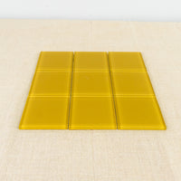 12" x 12" Glass 9-Tile Mosaic Flooring - Sand Glossy 10pcs (9.6sq ft/box)