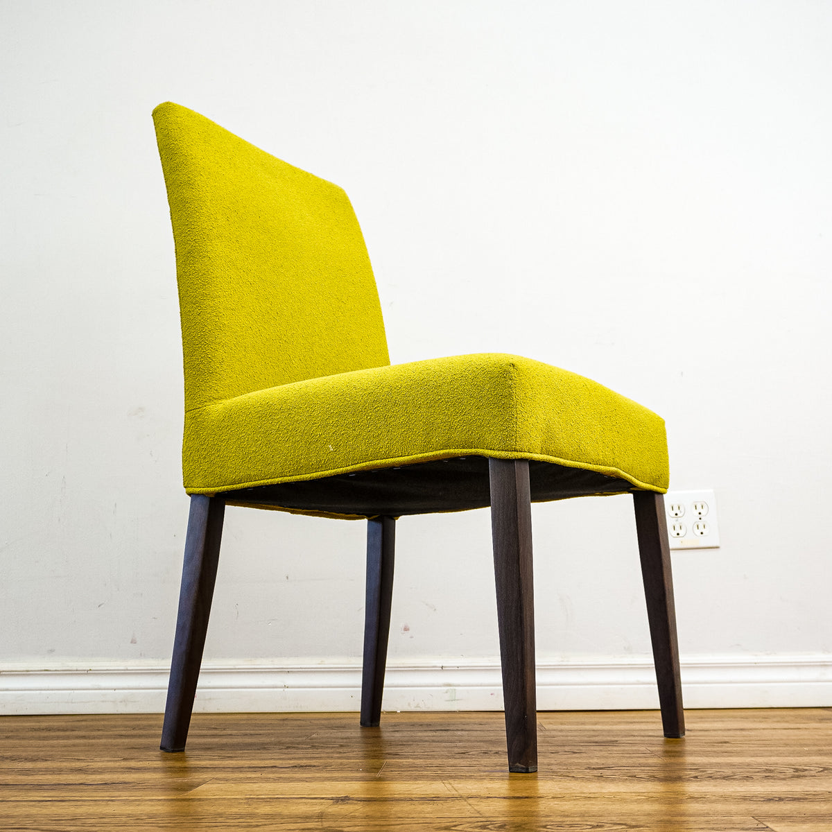 Chloe 19.5-Inch W Forest Green Fabric Lounge Chair with Tapered Legs