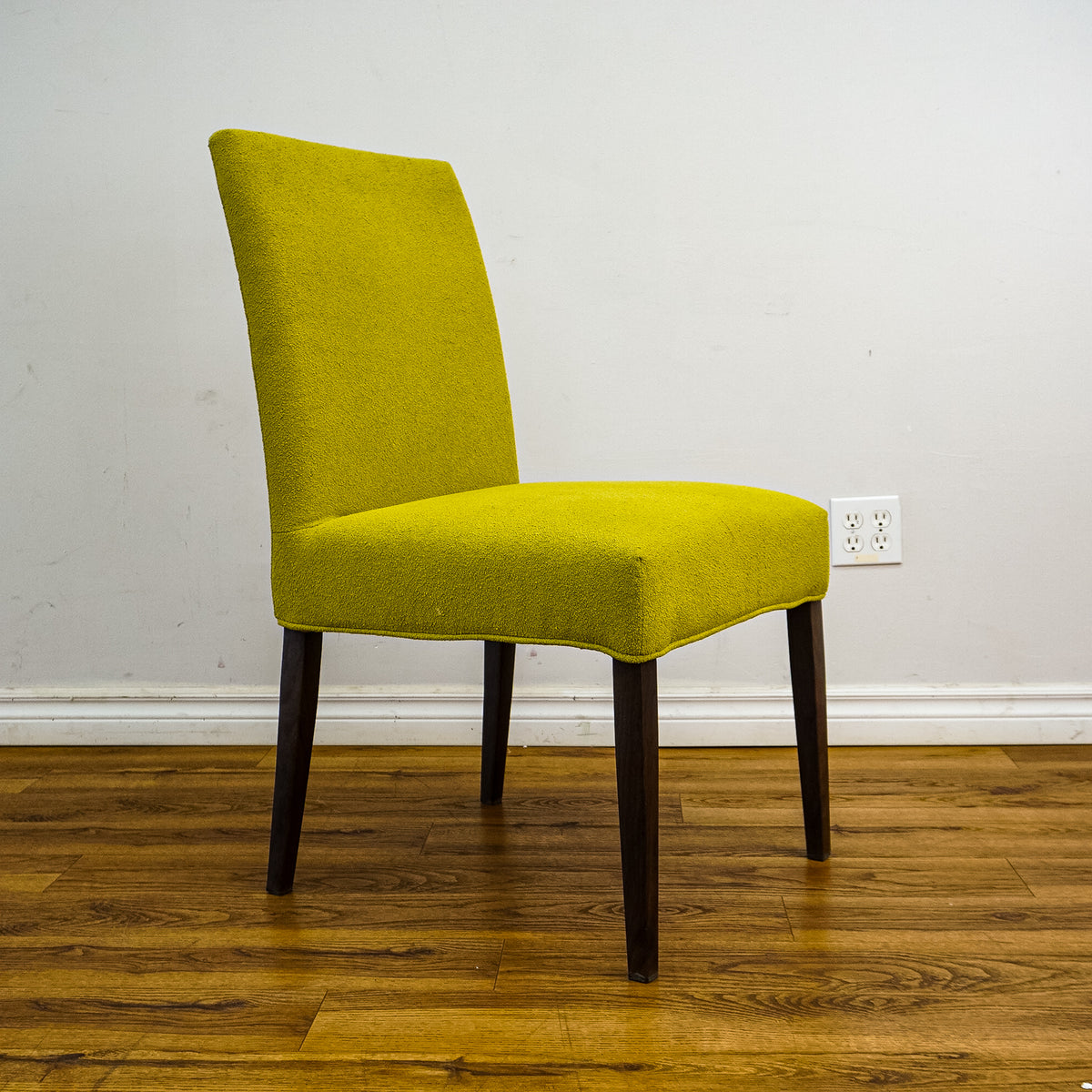 Chloe 19.5-Inch W Forest Green Fabric Lounge Chair with Tapered Legs