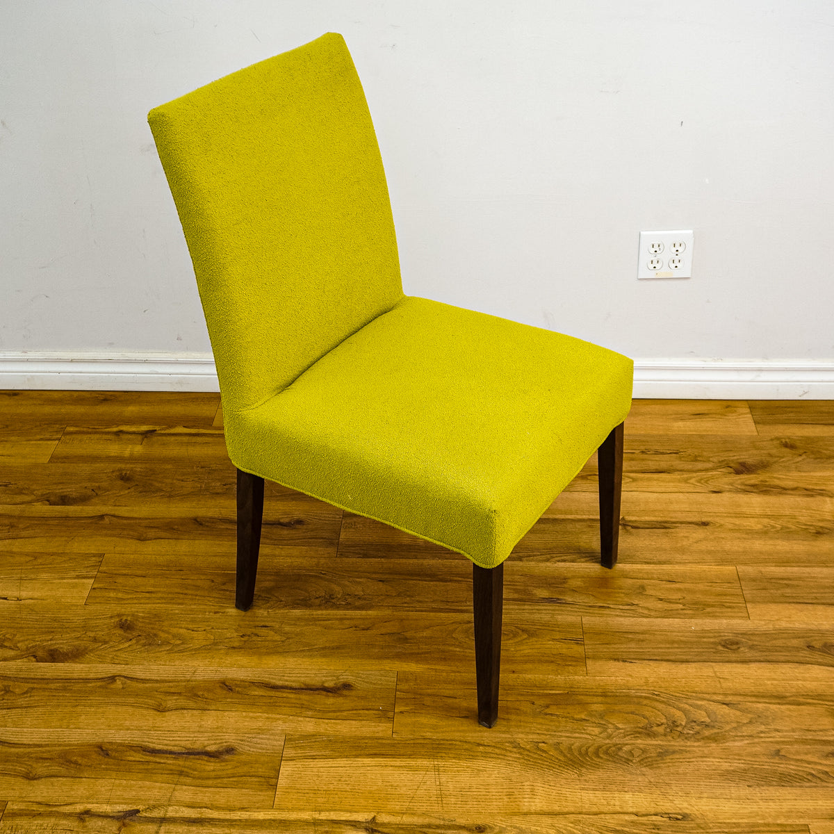 Chloe 19.5-Inch W Forest Green Fabric Lounge Chair with Tapered Legs