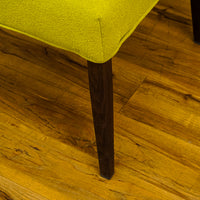 Chloe 19.5-Inch W Forest Green Fabric Lounge Chair with Tapered Legs
