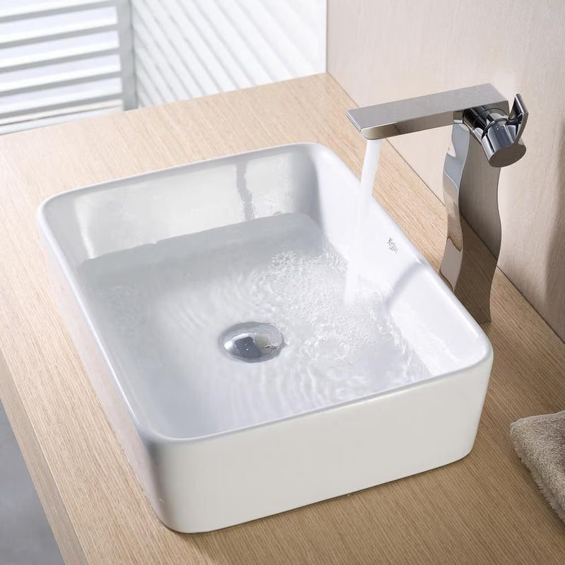 19-inch Rectangular Ceramic Bathroom Sink